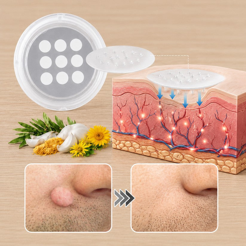 PURESHADE® 2v1 mikrojehličková + hydrokoloidní náplast🍀 | Pomáhá odstraňovat vystouplá znaménka, akné, ploché bradavice a kožní výrůstky | Pomáhá zjemnit vrásky, jizvy a nedokonalosti pleti | Diskrétní neviditelná náplast pro obličej i tělo