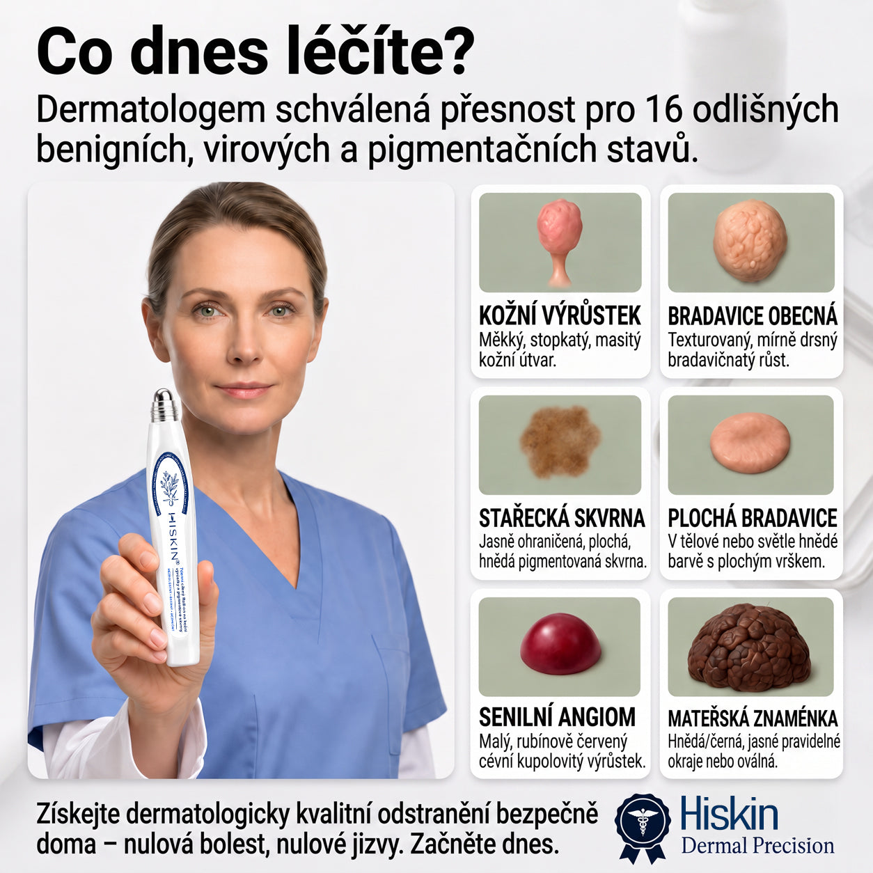 Oficiální značkový obchod | 🐬🐬🐬Hiskin® 7denní odstraňovač skvrn a pigmentových skvrn (Bezbolestný rollerball bez jizev)