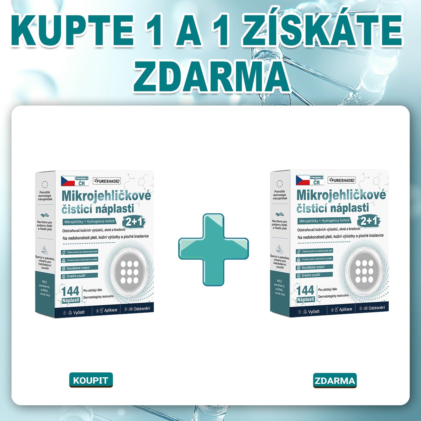 PURESHADE® 2v1 mikrojehličková + hydrokoloidní náplast🍀 | Pomáhá odstraňovat vystouplá znaménka, akné, ploché bradavice a kožní výrůstky | Pomáhá zjemnit vrásky, jizvy a nedokonalosti pleti | Diskrétní neviditelná náplast pro obličej i tělo