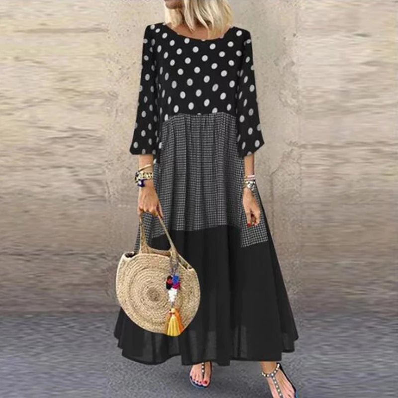 Women's Bohemian Ruffle Sundress  ZANZEA Summer Sleeveless Floral Printed Maxi Long Dress Casual Loose Party Tanks Vestido