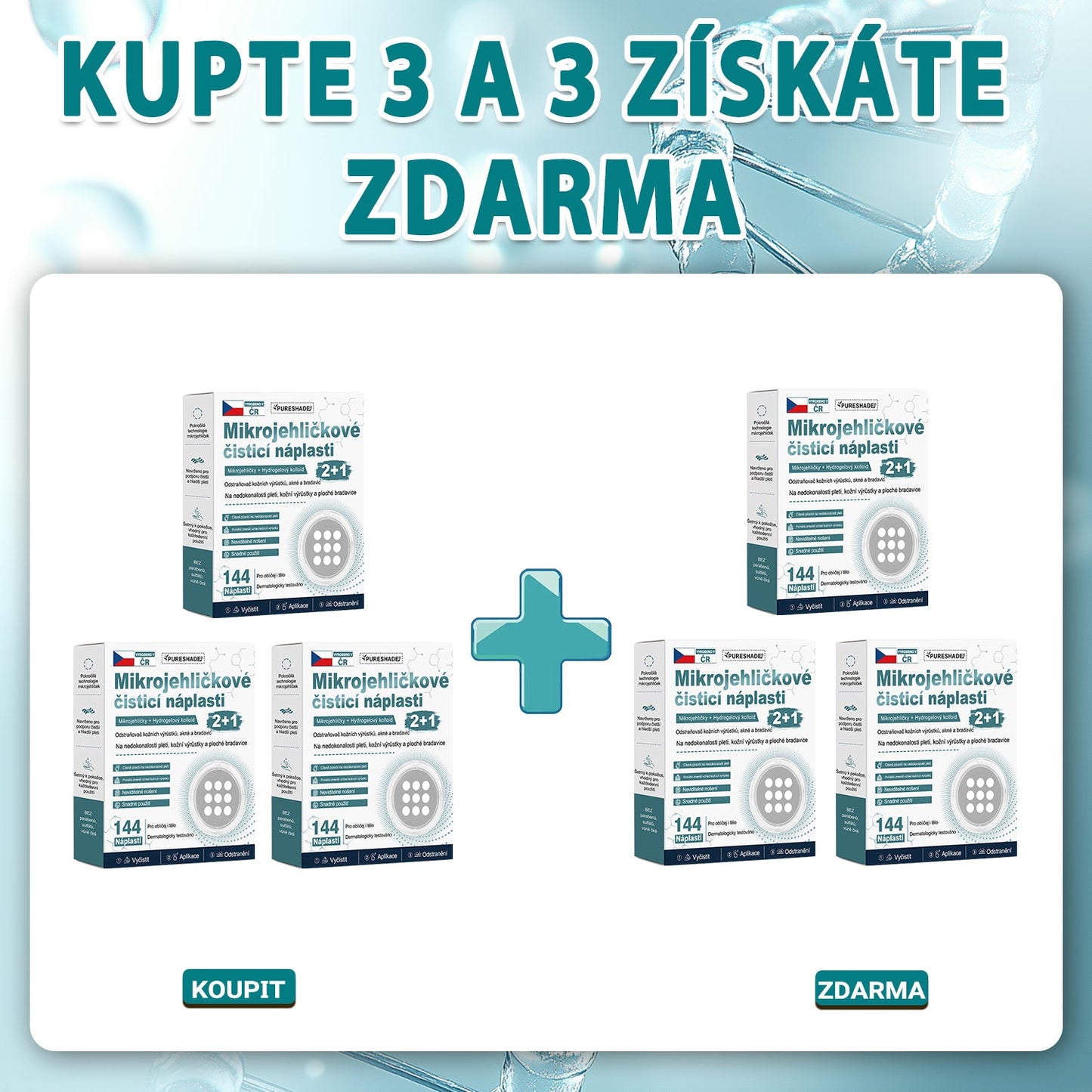 PURESHADE® 2v1 mikrojehličková + hydrokoloidní náplast🍀 | Pomáhá odstraňovat vystouplá znaménka, akné, ploché bradavice a kožní výrůstky | Pomáhá zjemnit vrásky, jizvy a nedokonalosti pleti | Diskrétní neviditelná náplast pro obličej i tělo