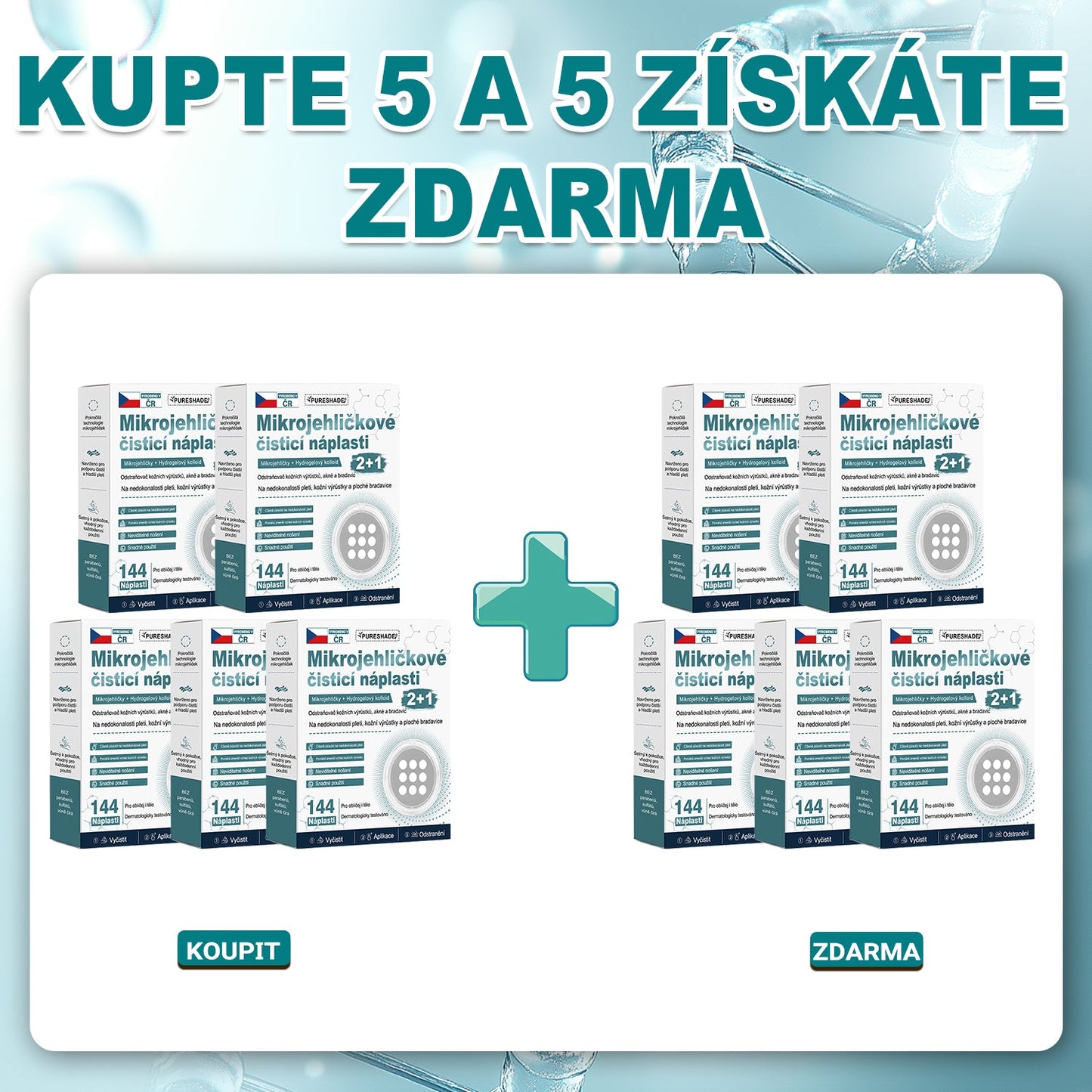 PURESHADE® 2v1 mikrojehličková + hydrokoloidní náplast🍀 | Pomáhá odstraňovat vystouplá znaménka, akné, ploché bradavice a kožní výrůstky | Pomáhá zjemnit vrásky, jizvy a nedokonalosti pleti | Diskrétní neviditelná náplast pro obličej i tělo